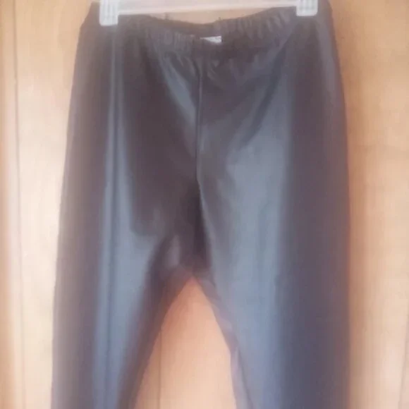 First Love Black Faux Leather Pants Women’s Size S NWOT High Rise Skinny Legging - Picture 3 of 4